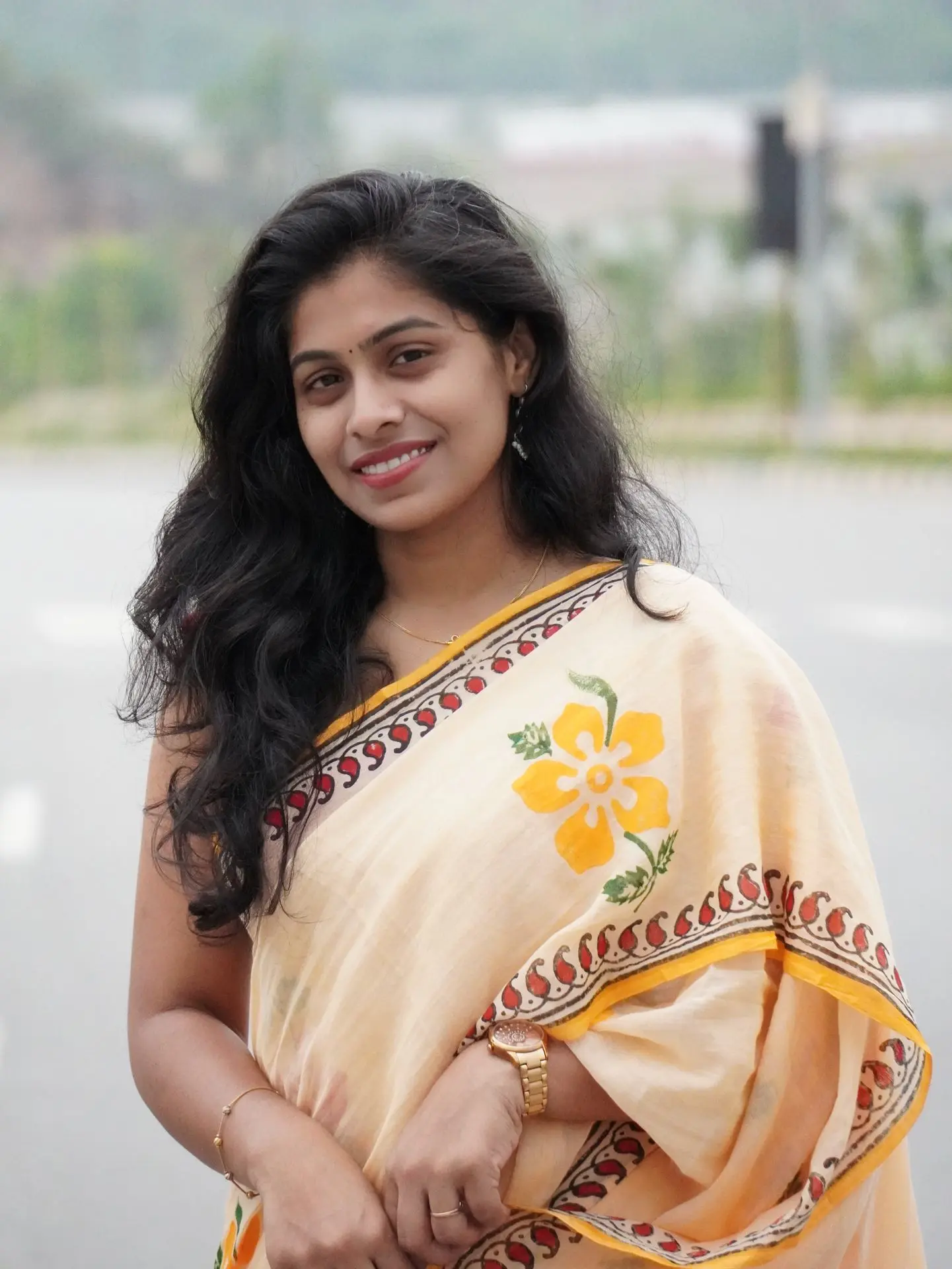 Hand painted designer saree Hand painted designer saree