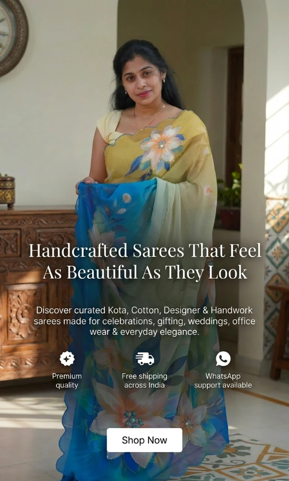 Handcrafted Sarees That Feel As Beautiful As They Look Handcrafted Sarees That Feel As Beautiful As They Look