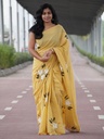 Yellow handloom kadhi cotton